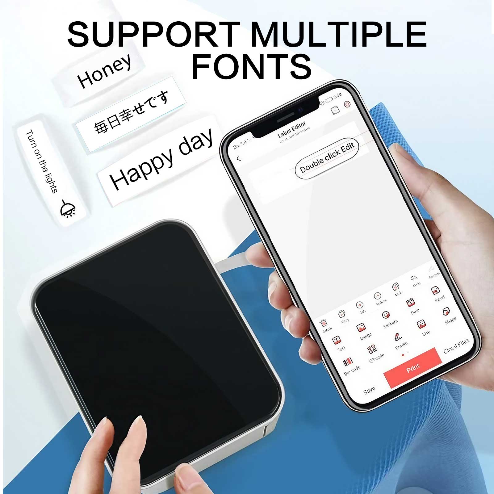 Portable Wireless Thermal Labe - Barcode Printer ulasan dan harga