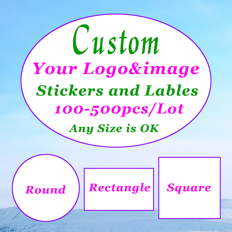500-100Pcs Custom Stickers Cus - Label Maker ulasan dan harga